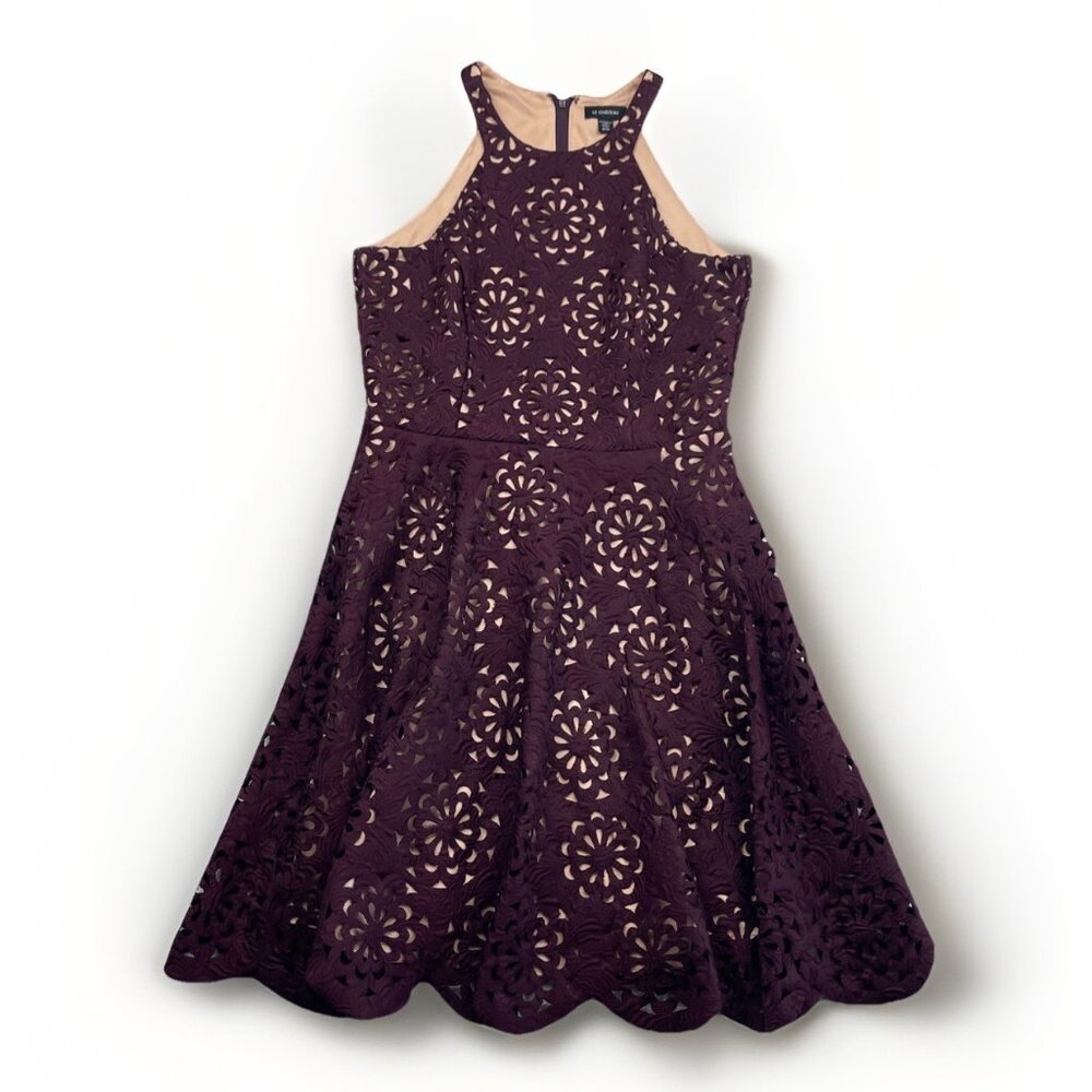 Y2K La Chateau Lace Floral Whimsigoth Dress Sz M Boho Vampire Romantic Red